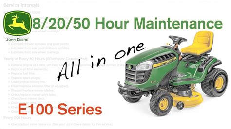 john deere maintenance intervals